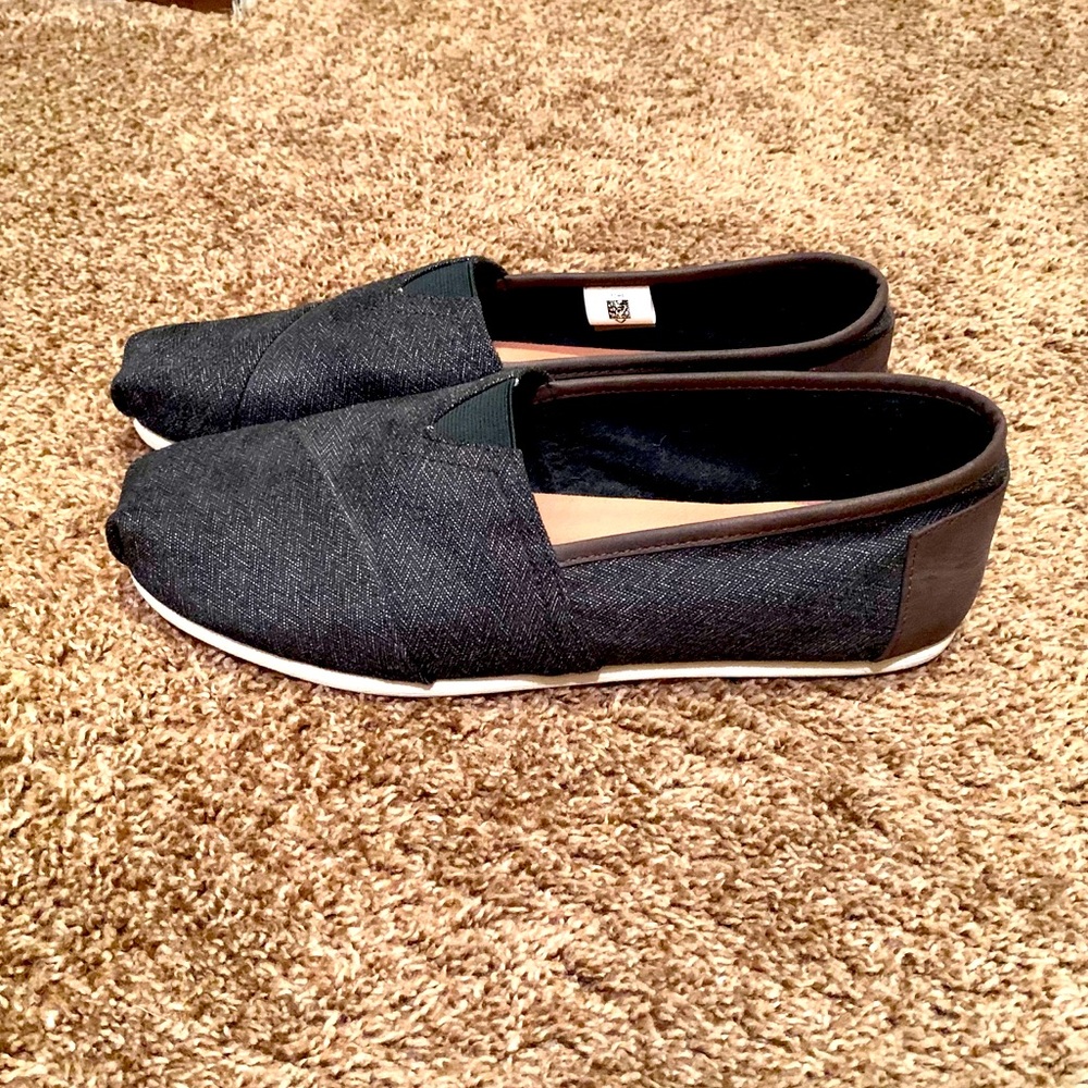Men’s Toms Denim & Brown Leather Shoes